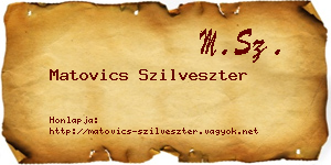 Matovics Szilveszter névjegykártya